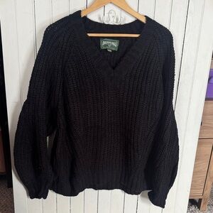 American Eagle Outfitters Chunky Knit Sweater Black Size XL